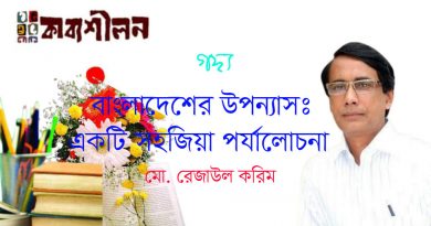 গদ্য।। বাংলাদেশের উপন্যাস: একটি সহজিয়া পর্যালোচনা।। মো. রেজাউল করিম গদ্য।। বাংলাদেশের উপন্যাস: একটি সহজিয়া পর্যালোচনা।। মো. রেজাউল করিম